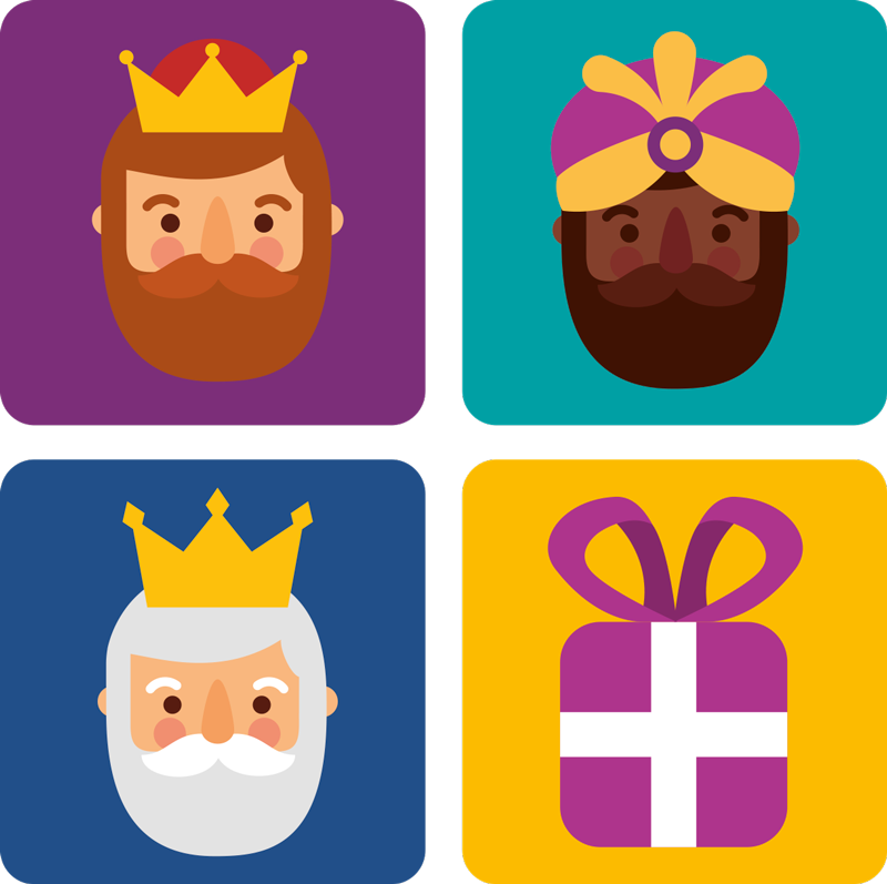 Alfombra vinílica navidad pack de los tres reyes - TenVinilo