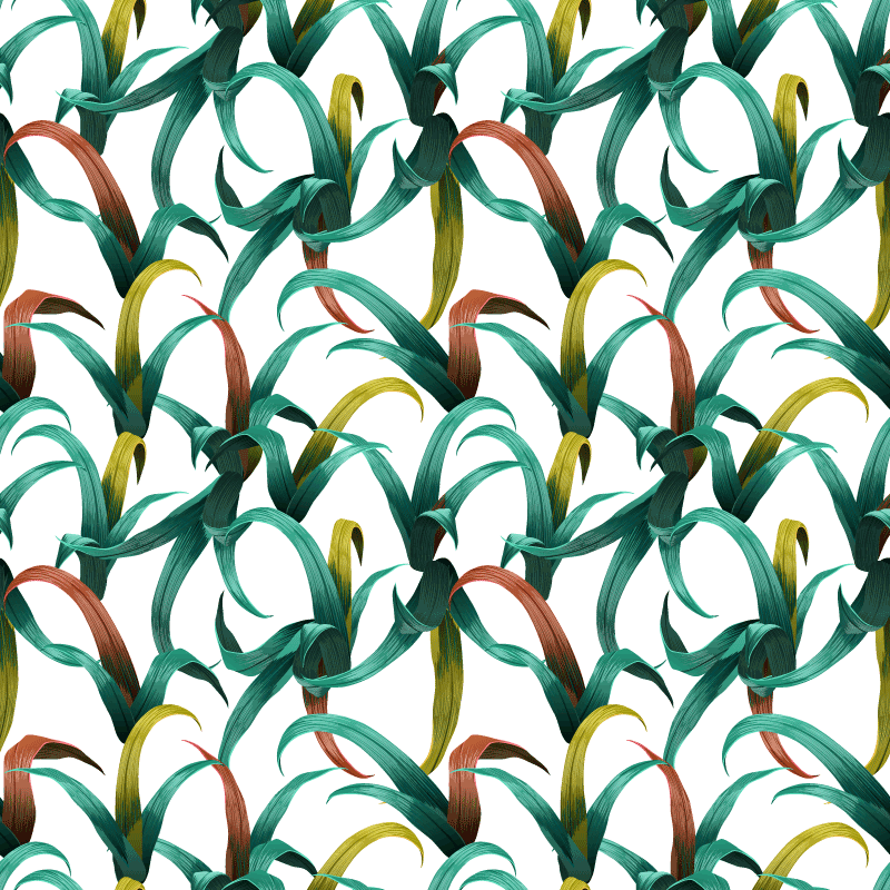 Alfombra vinílica flores diseño de plantas tropicales - TenVinilo