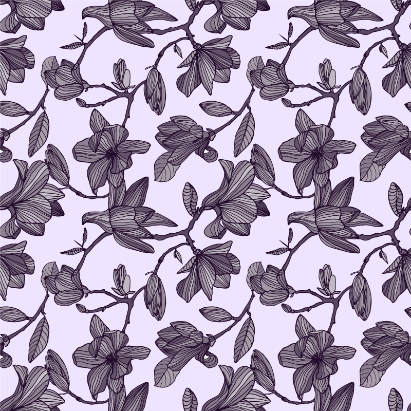 Alfombra vinílica flores diseño magnolia tierno - TenVinilo