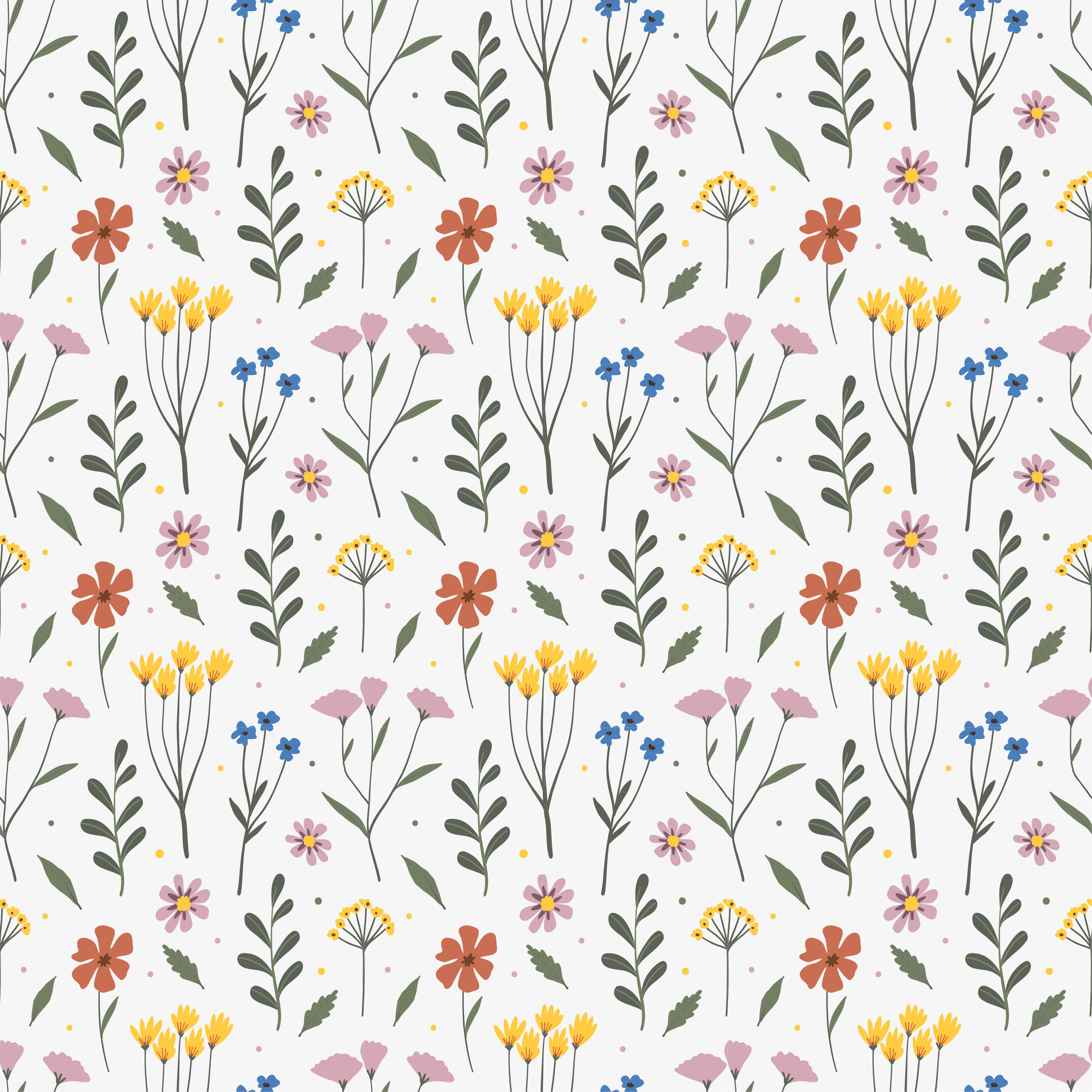 Alfombra vinílica flores diseño de flores multicolor - TenVinilo
