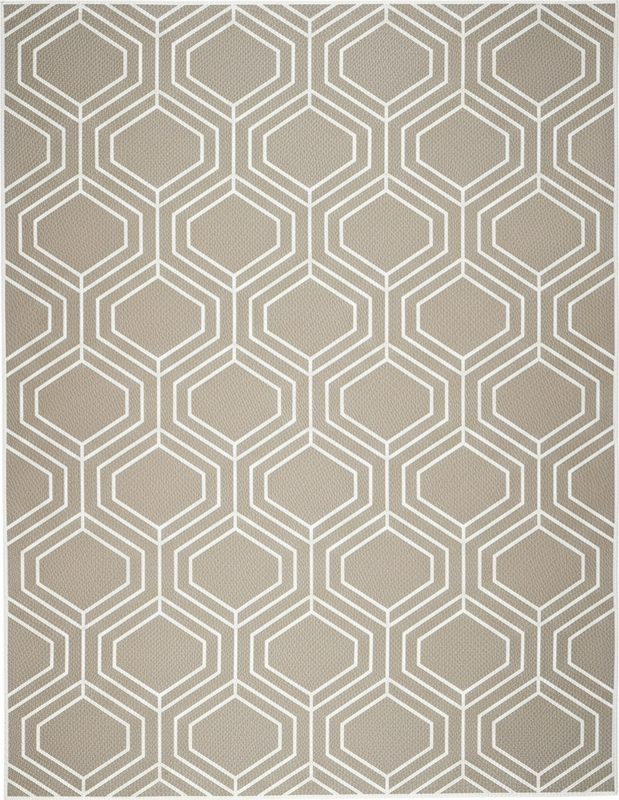 Alfombra vinílica geométrica patrón de panal - TenVinilo