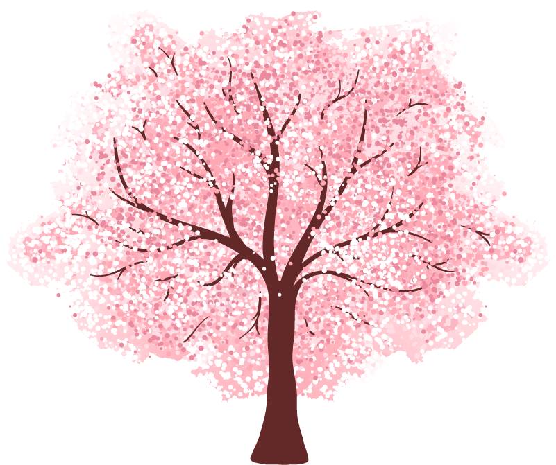 Alfombra vinílica flores árbol de cerezo en flor - TenVinilo