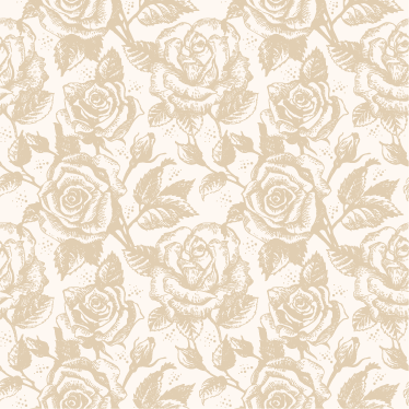 Alfombra vinílica comedor beige rosas vintage - TenVinilo
