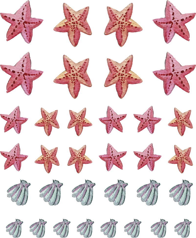 Alfombra vinílica baño estrella de mar - TenVinilo