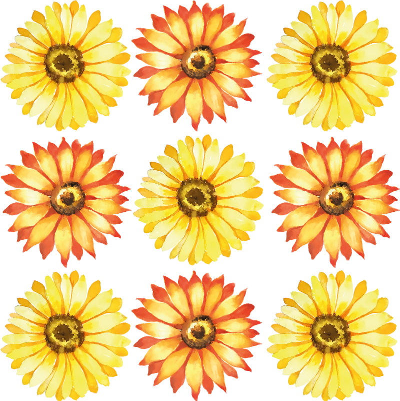 Alfombra vinílica dormitorio composición de flores vibrantes - TenVinilo