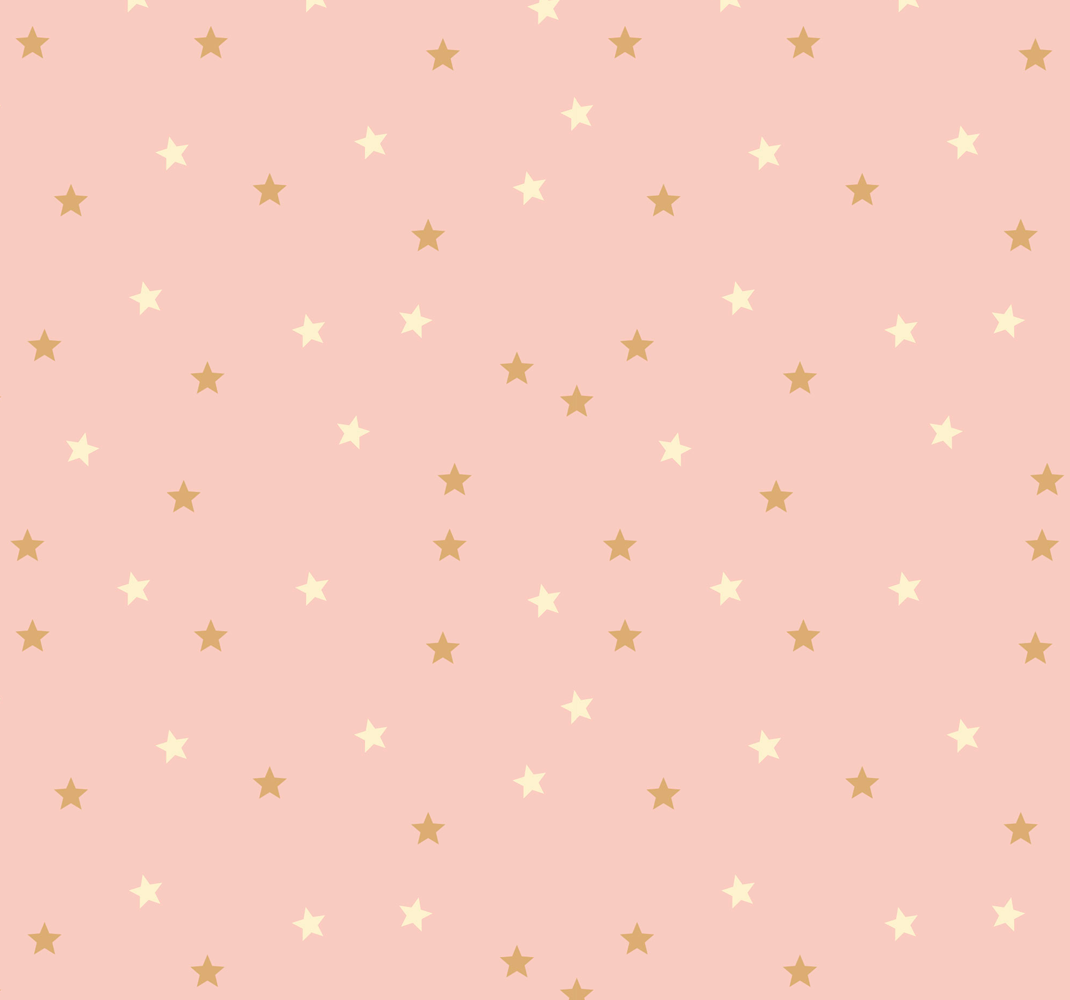 Alfombra vinílica estrellas pequeñas doradas sobre rosa - TenVinilo