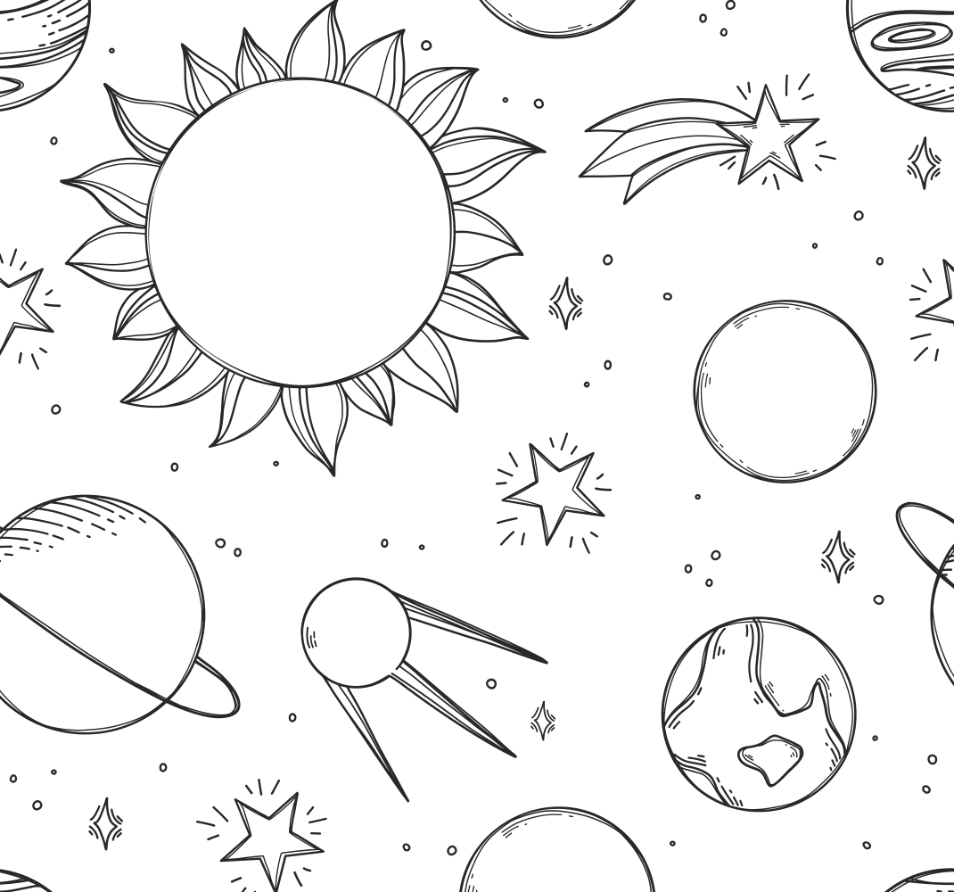 Alfombra vinílica estrellas espacio para niños - TenVinilo
