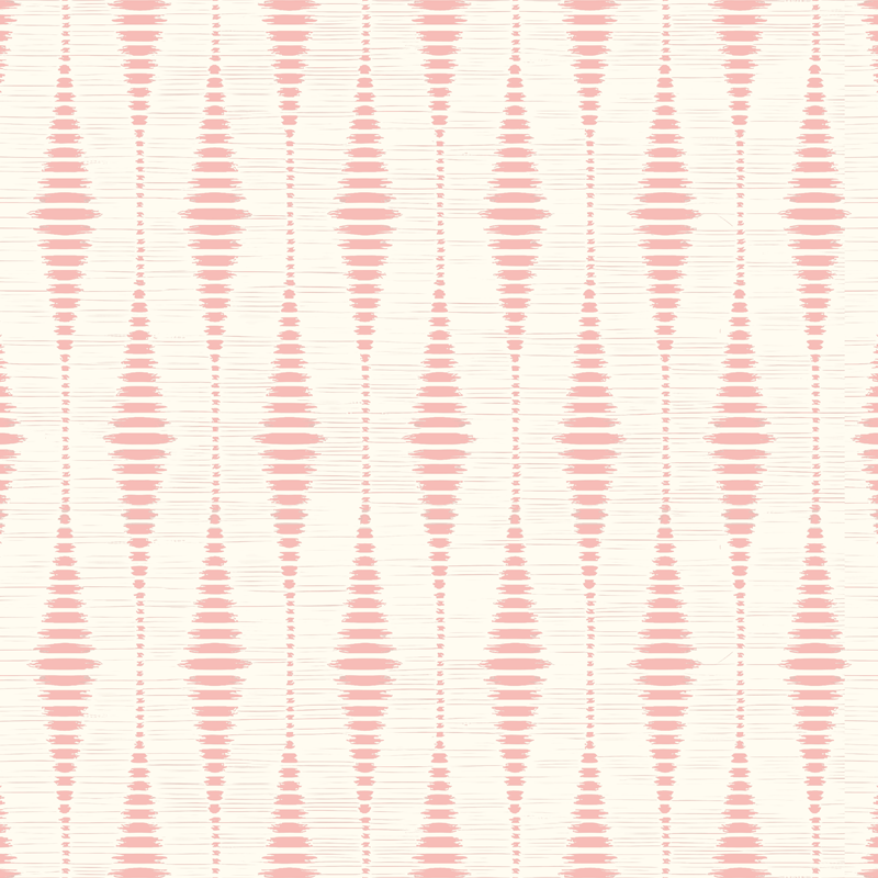 Alfombra vinílica geométrica rosa pastel ikat - TenVinilo