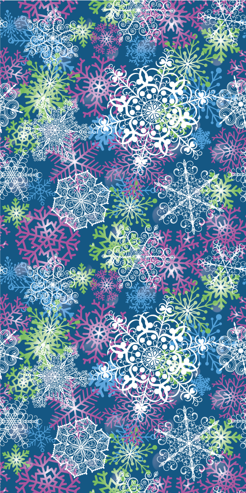 Alfombra vinílica navidad copos de nieve iluminados - TenVinilo