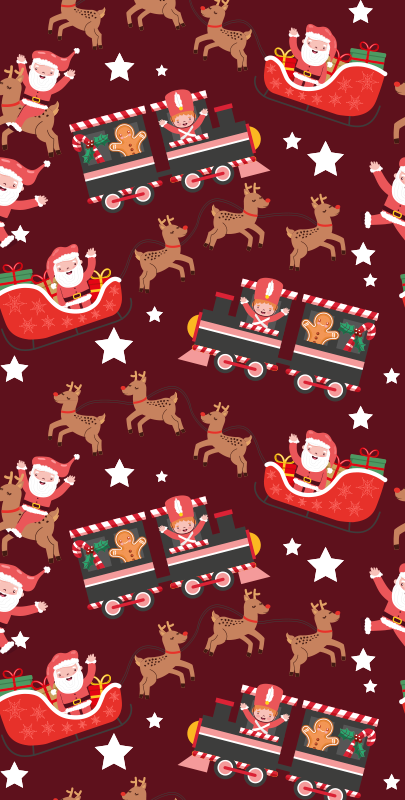 Alfombra vinílica navidad trineo de santa claus - TenVinilo