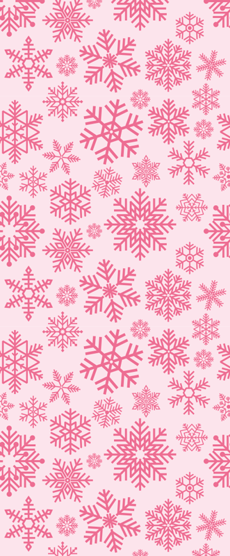 Alfombra vinílica navidad diseño copos rosa - TenVinilo
