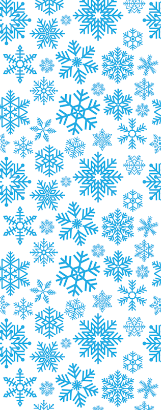 Alfombra vinílica navidad copos de nieve azules - TenVinilo