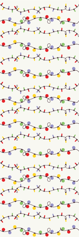 Alfombra vinílica navidad luces navideñas coloridas - TenVinilo