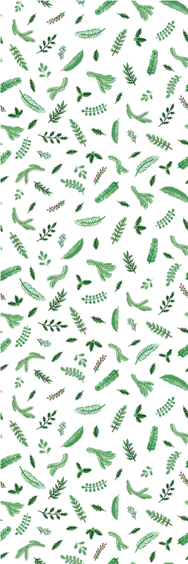 Alfombra vinílica navidad decoración de hojas - TenVinilo