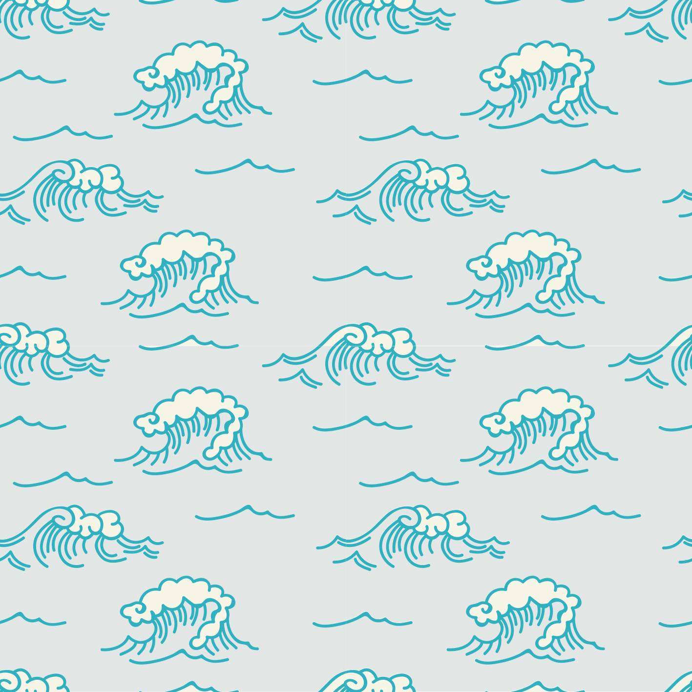 Alfombra vinílica naturaleza diseño de olas - TenVinilo