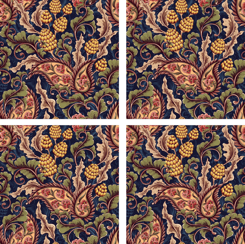 Alfombra vinílica naturaleza con diseño floral - TenVinilo