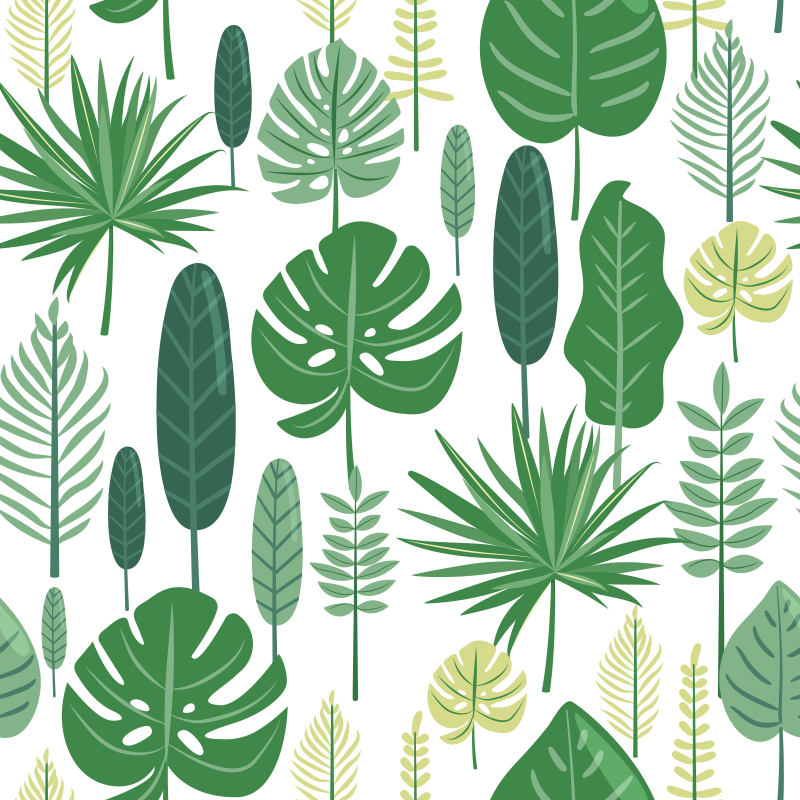 Alfombra vinílica flores monstera deliciosa - TenVinilo