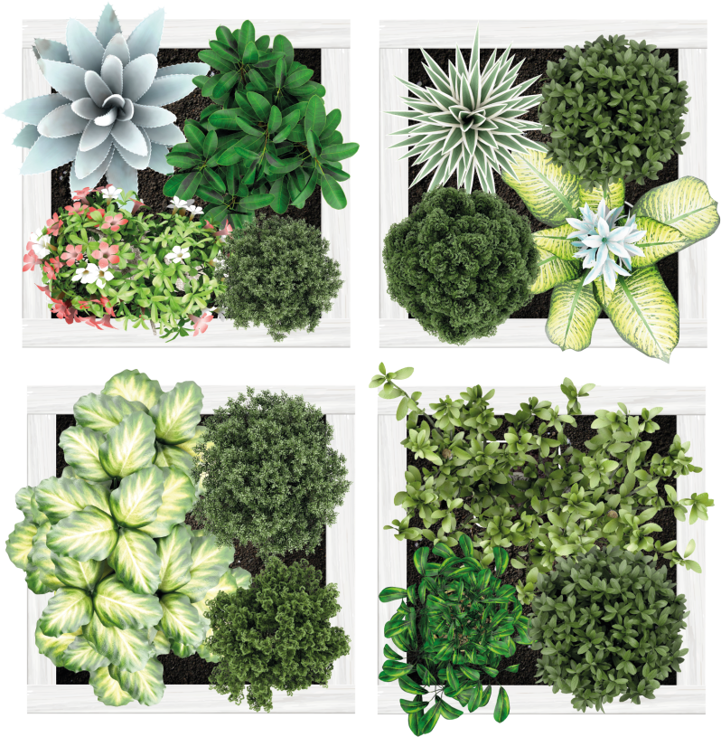 Alfombra vinílica flores azulejos de jardín verticales - TenVinilo