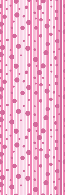 Alfombra vinílica dormitorio patrón vertical rosa y blanco - TenVinilo