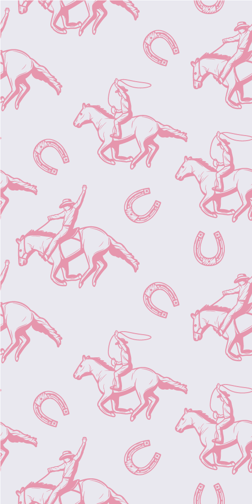 Alfombra vinílica dormitorio estampado caballos rosas - TenVinilo