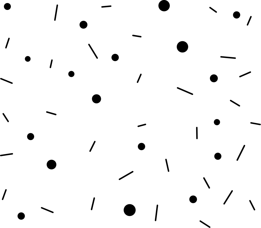 Alfombra vinílica geométrica confeti de círculos y líneas - TenVinilo