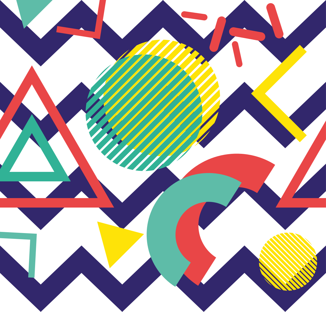 Alfombra vinílica geométrica patrón colorido - TenVinilo