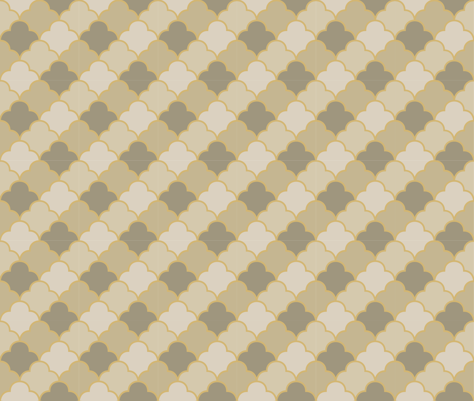 Alfombra vinílica geométrica beige art déco - TenVinilo