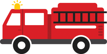 Alfombra vinílica infantil camión de bomberos - TenVinilo