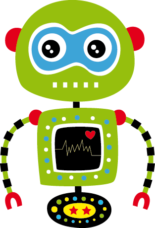 Alfombra vinílica infantil robot verde - TenVinilo