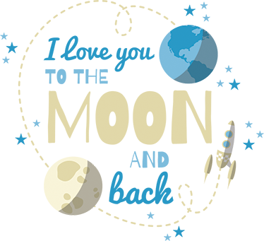 Alfombra vinílica infantil te amo hasta la luna - TenVinilo