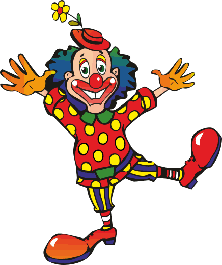 Alfombra vinílica infantil payaso colorido bailarín - TenVinilo