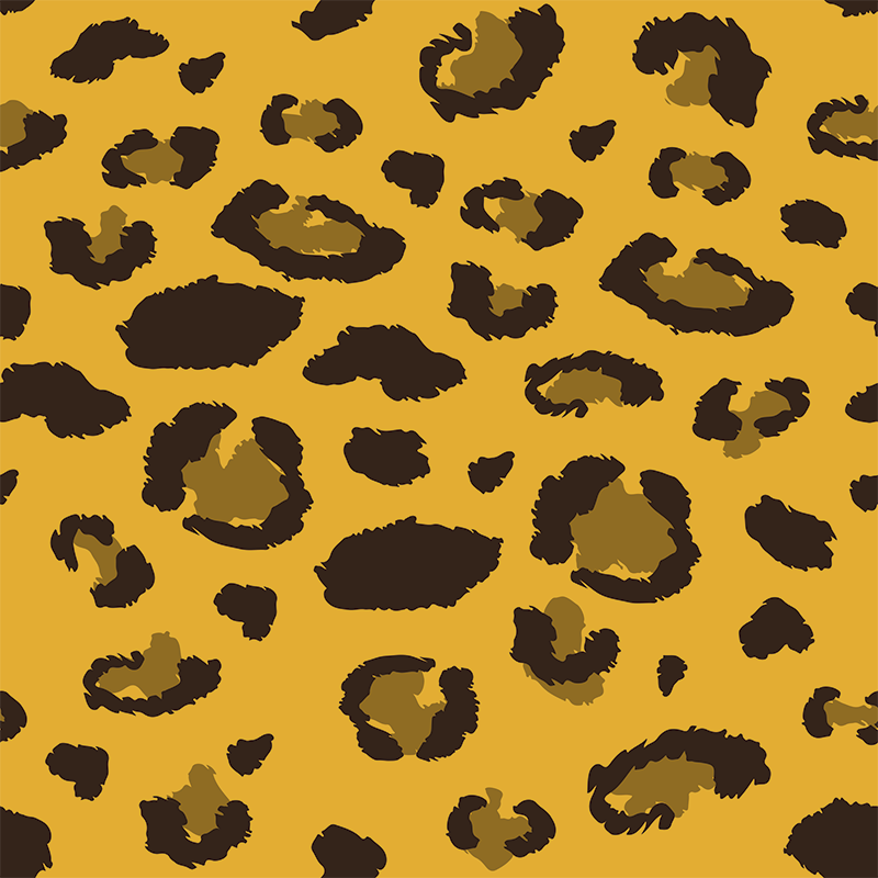 Alfombra vinílica dormitorio estampado leopardo muebles - TenVinilo