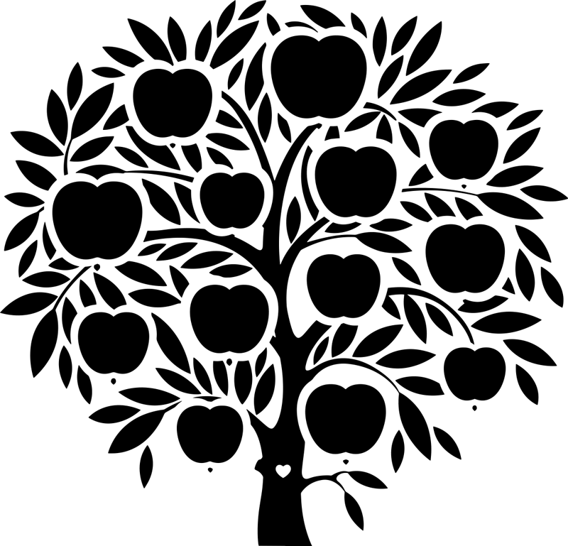 Alfombra vinílica dormitorio árbol genealógico nombres - TenVinilo