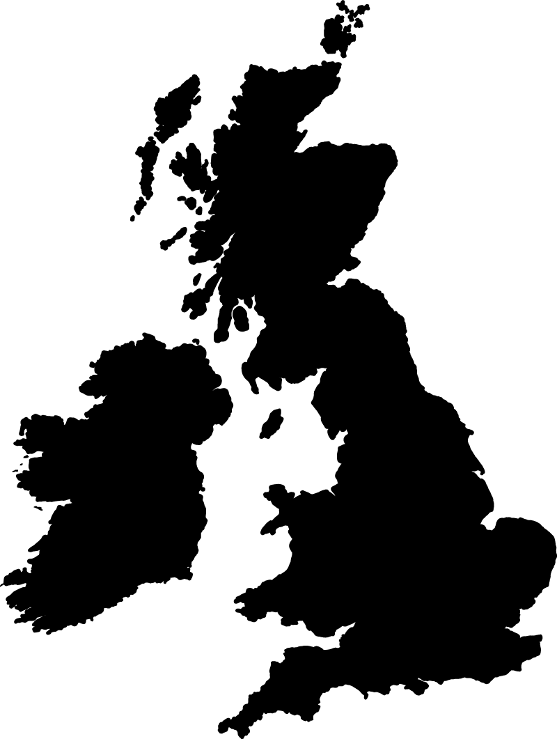 Alfombra vinílica mapamundi mapa inglaterra en color único - TenVinilo