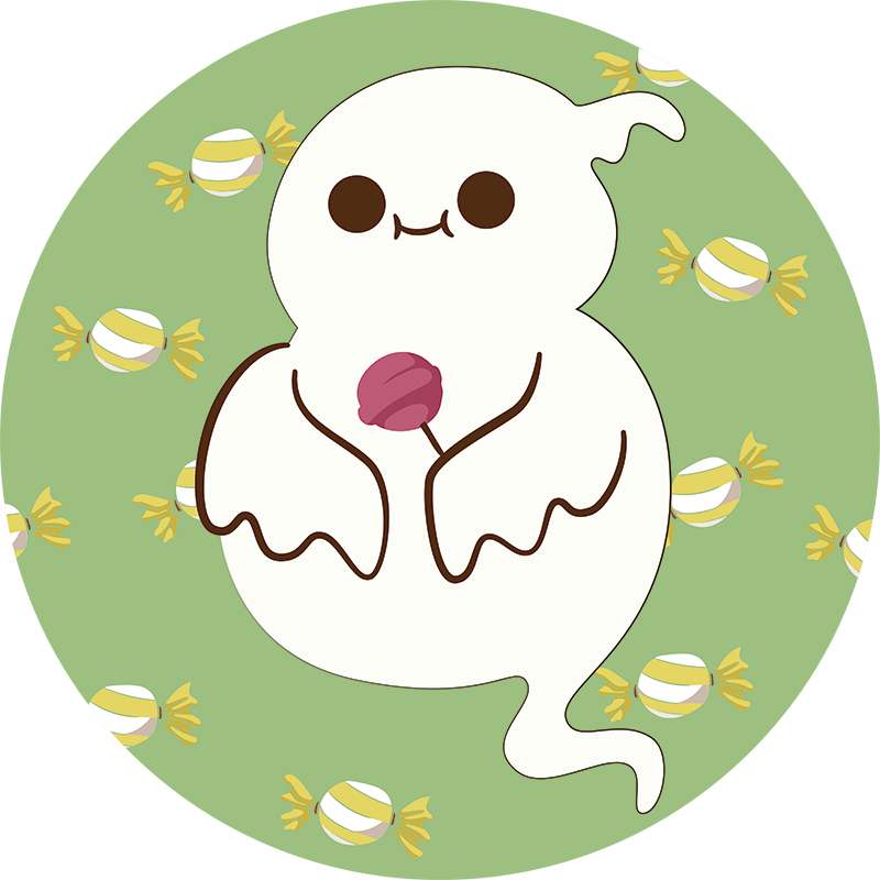 Alfombra vinílica infantil fantasma divertido - TenVinilo