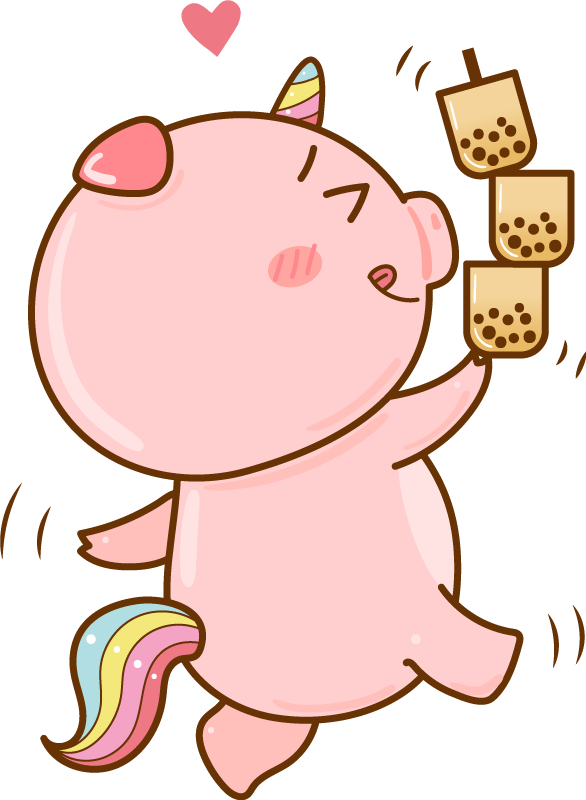 Alfombra vinílica infantil cerdito unicornio - TenVinilo