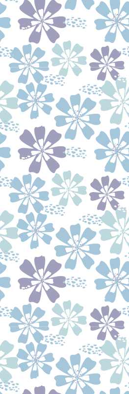 Alfombra vinílica baño diseño floral pastel - TenVinilo