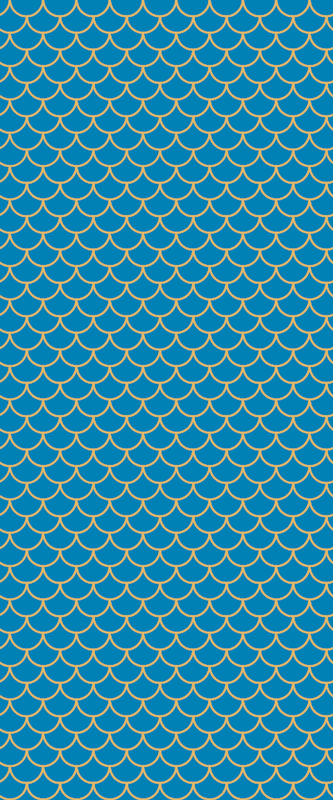 Alfombra vinílica baño patrón escamas de pez azul - TenVinilo