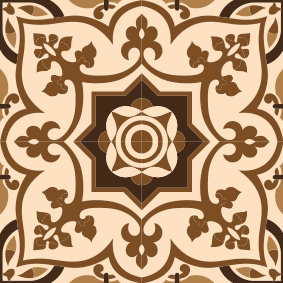 Alfombra vinílica baño diseño azulejos marrones - TenVinilo