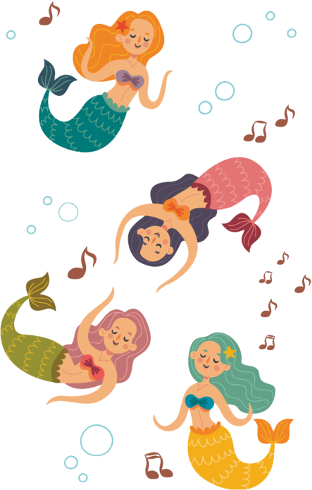 Alfombra vinílica baño sirenas bailarinas - TenVinilo