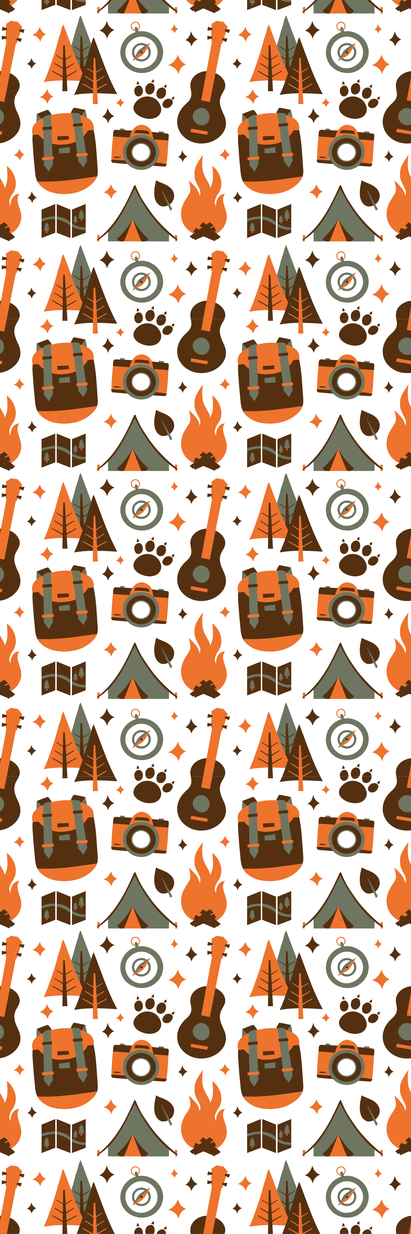 Alfombra vinílica dormitorio montaña oso fuego madera - TenVinilo