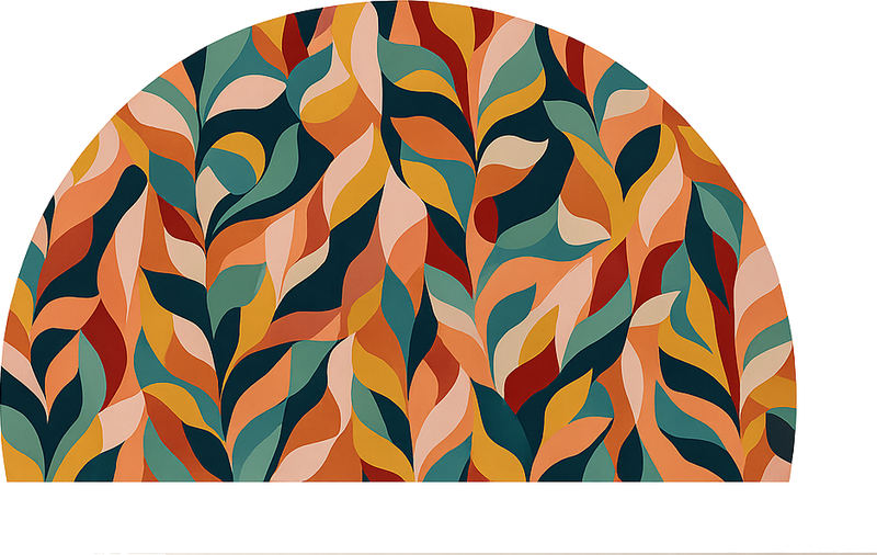 Alfombra vinílica dormitorio vibras de jungla abstractas - TenVinilo