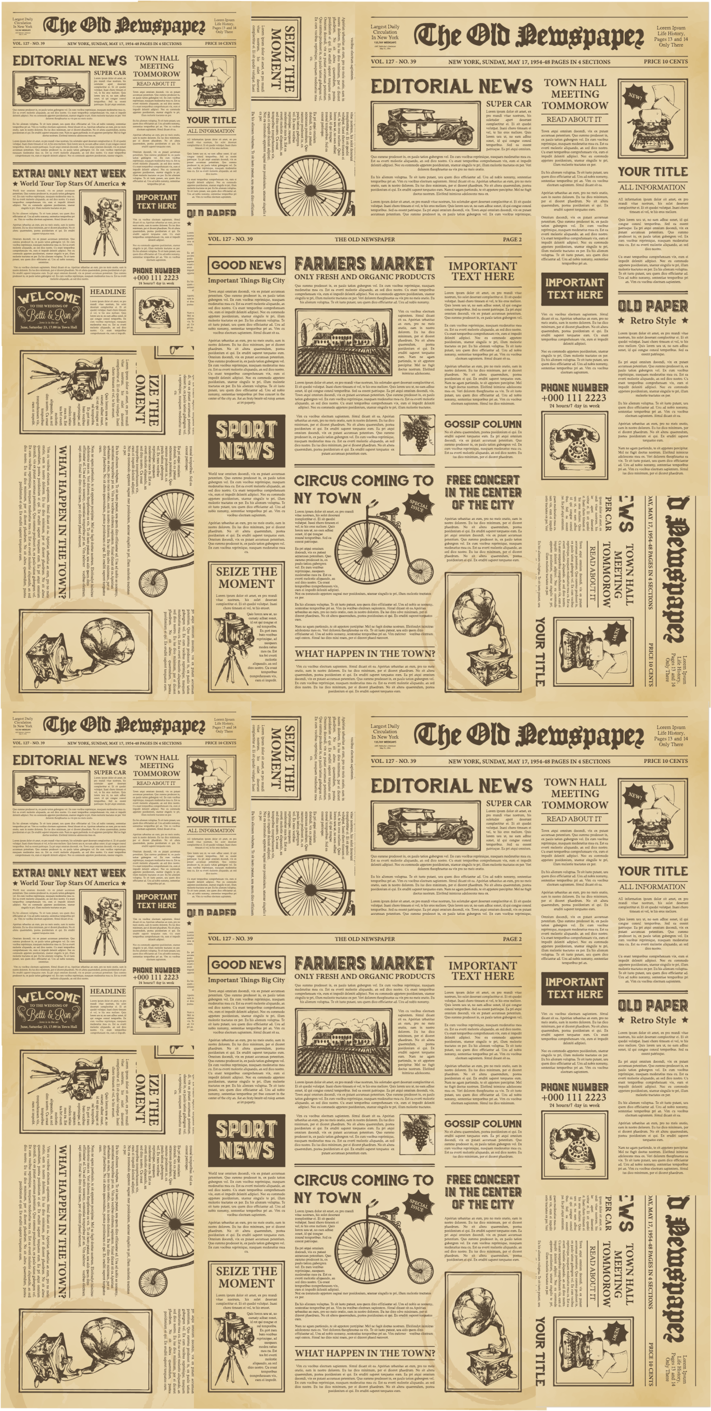 Alfombra vinílica oficina periódico americano vintage - TenVinilo