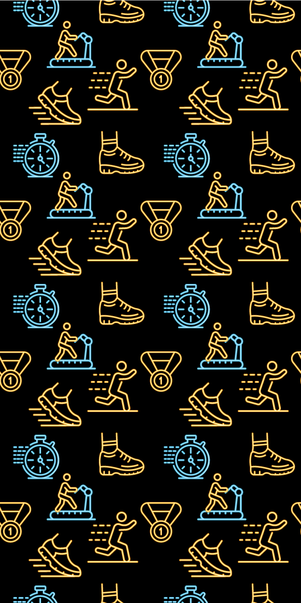Alfombra vinílica dormitorio iconos vectoriales neón negros - TenVinilo