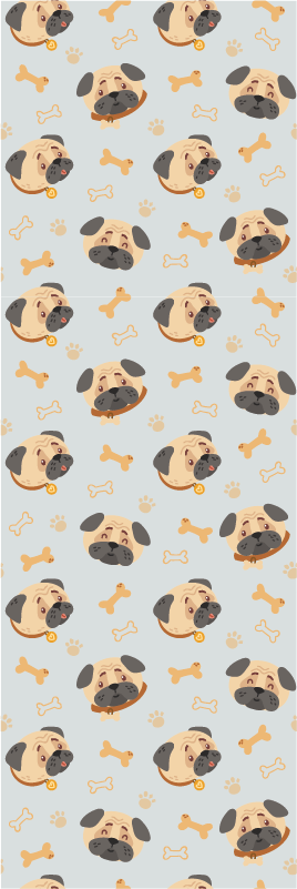 Alfombra vinílica dormitorio estampado bulldog inglés - TenVinilo