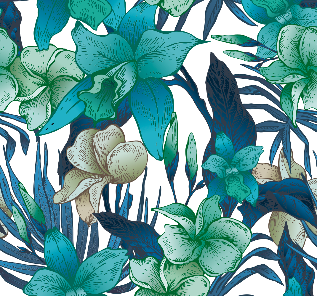 Alfombra vinílica naturaleza papel pintado tropical - TenVinilo