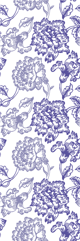 Alfombra vinílica naturaleza estampado floral púrpura suave - TenVinilo