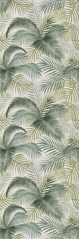 Alfombra vinílica naturaleza hojas verdes silvestres - TenVinilo