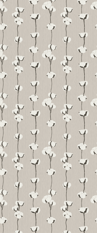 Alfombra vinílica naturaleza flores de algodón artísticas - TenVinilo
