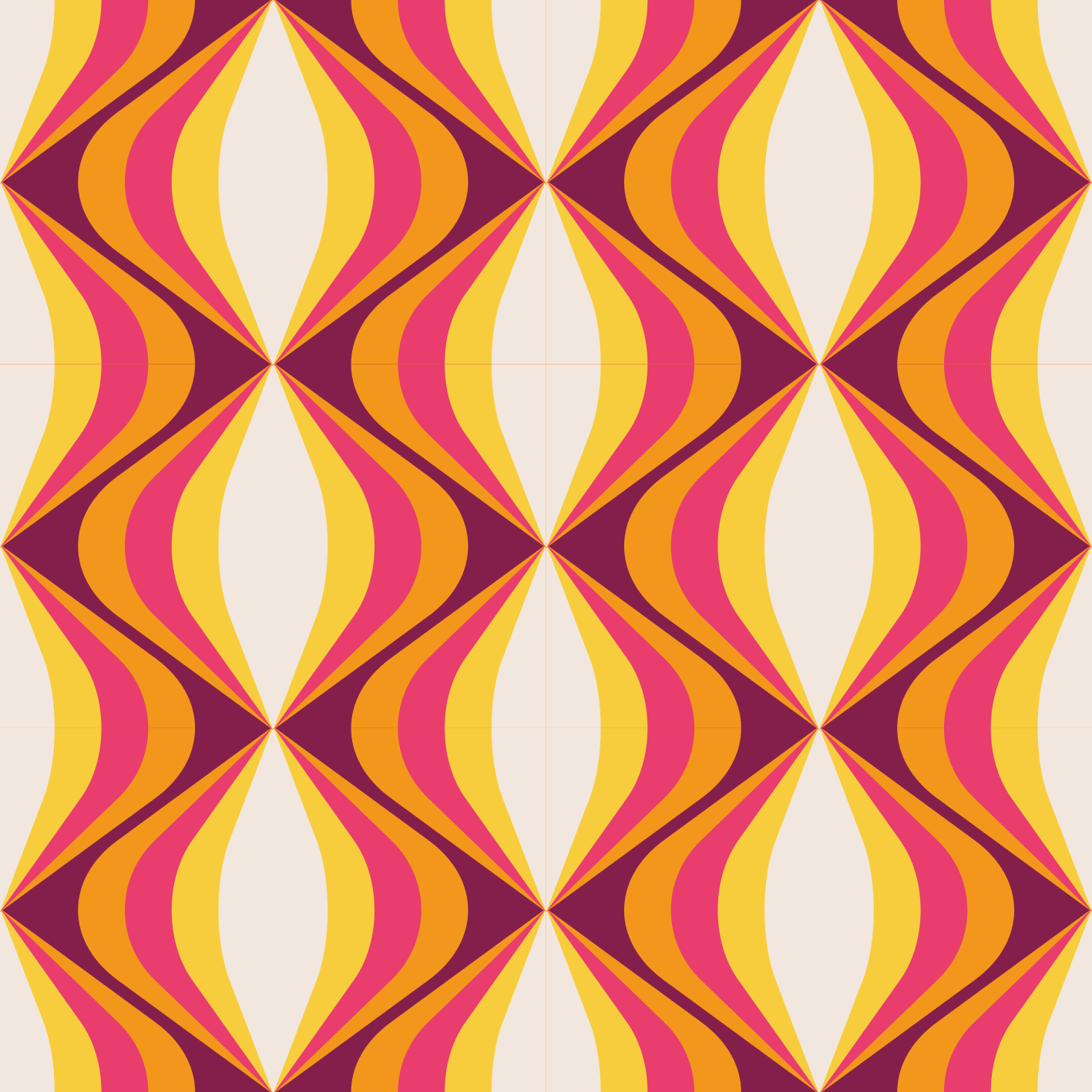Alfombra vinílica vintage ola naranja retro - TenVinilo